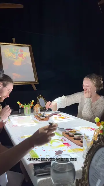 A paint and dine evening